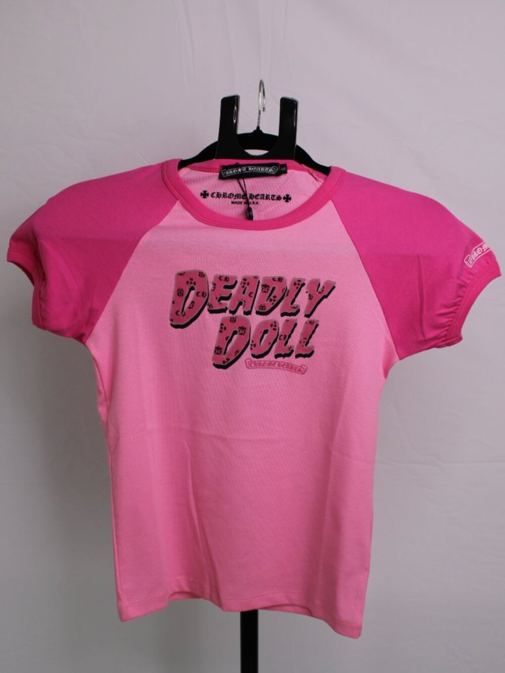 Deadly Doll Pink Baby Tee Shirt Size Small
